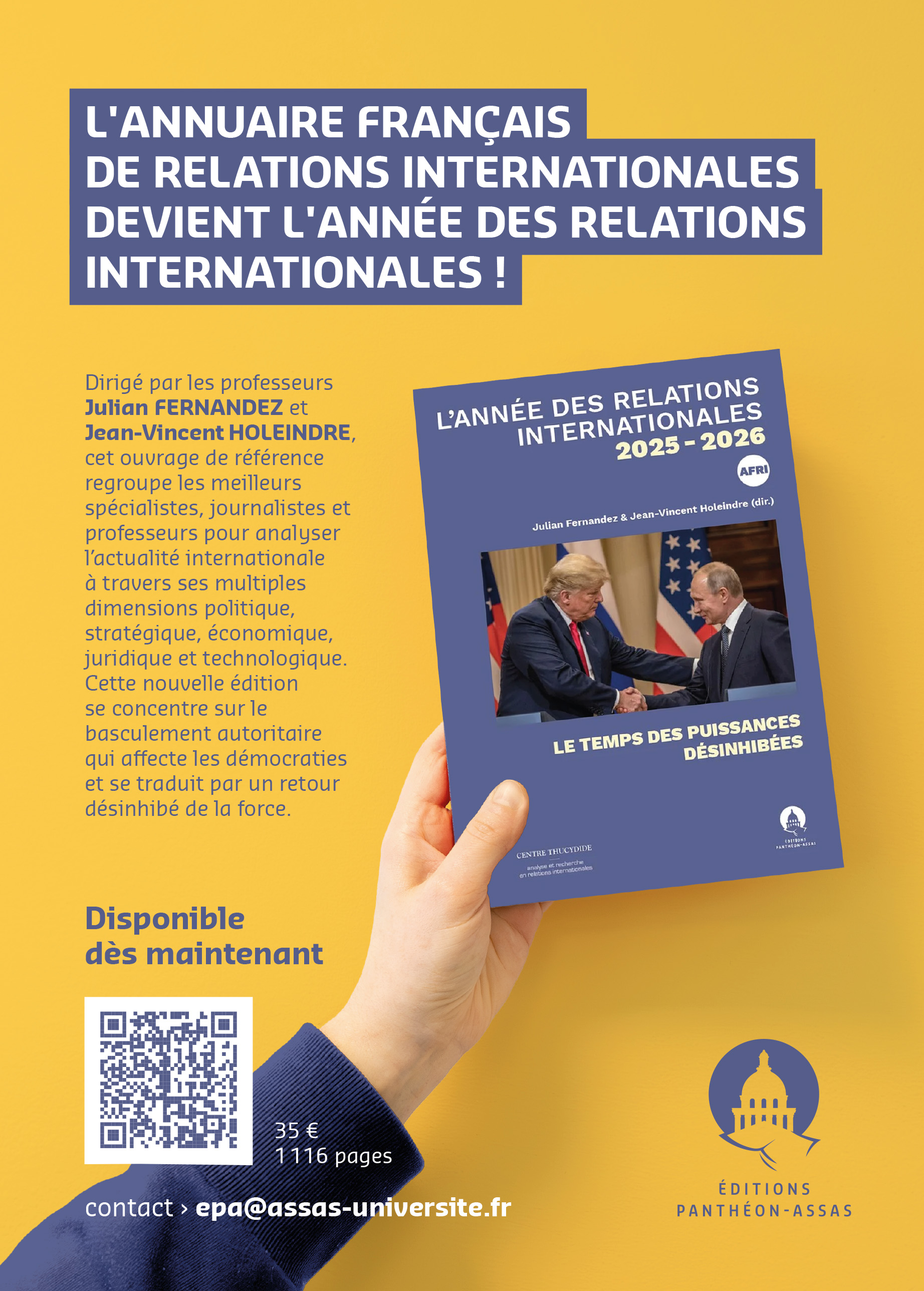 Flyer de l'ouvrage L'Année des relations internationales 2025-2026