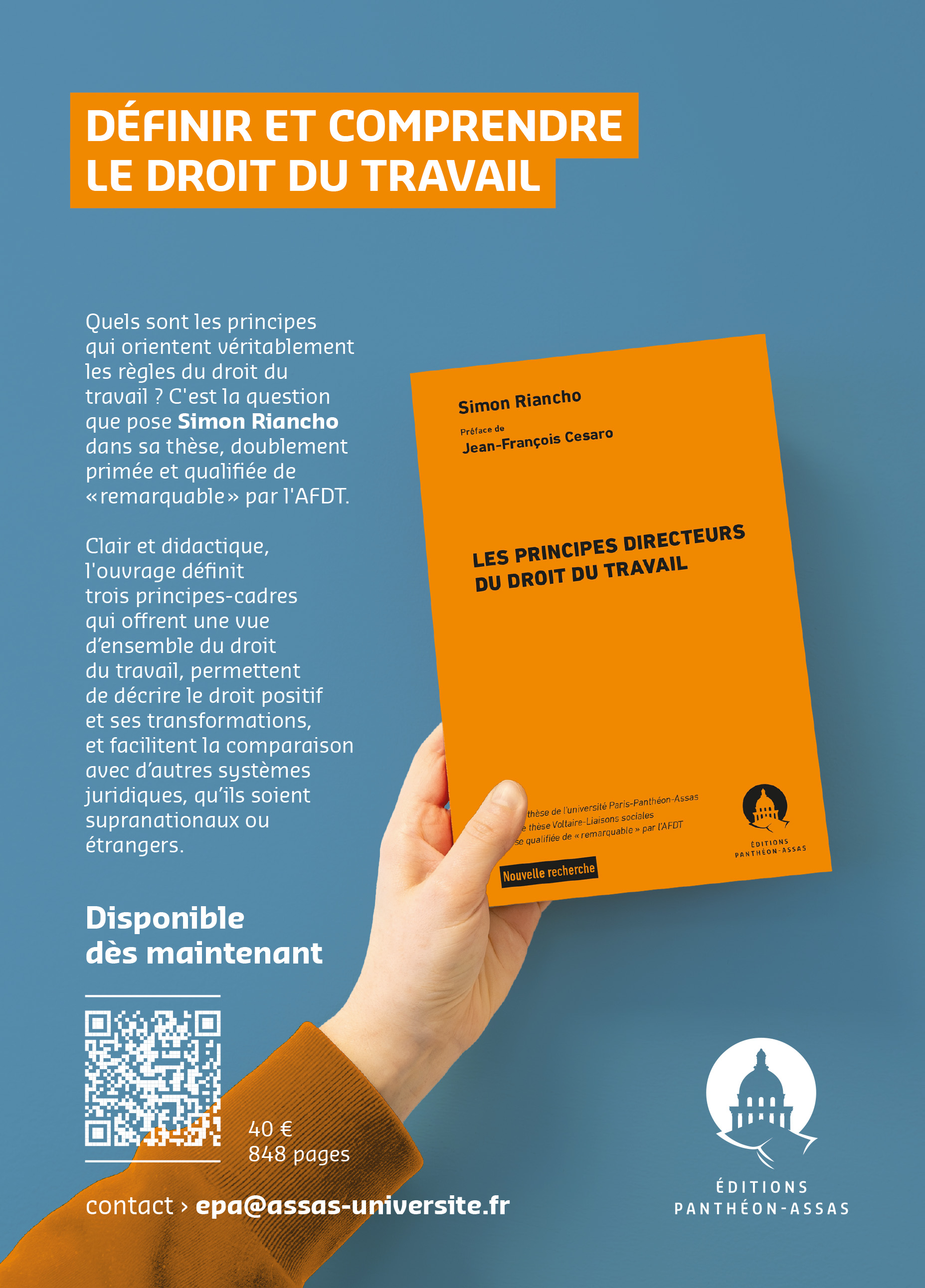 Flyer de l'ouvrage Les principes directeurs du droit du travail