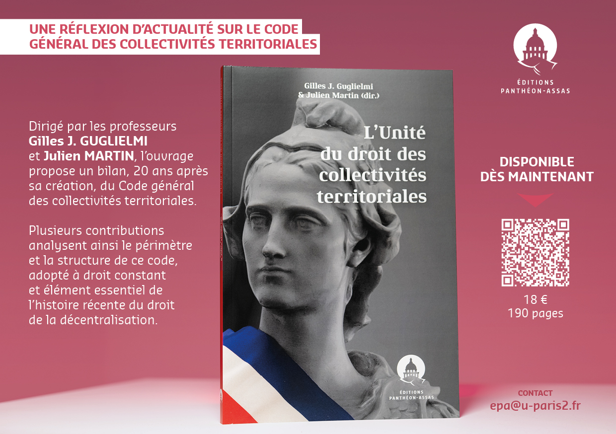 Flyer de l'ouvrage L'Unité du droit des collectivités territoriales