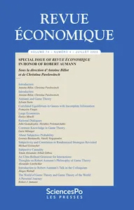 Couverture de la publication Revue économique Couverture de la publication Revue économique