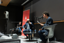 Enregistrement en public d'un épisode de podcast 