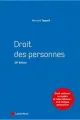 Couverture de l'ouvrage Droit des personnes (26e édition)