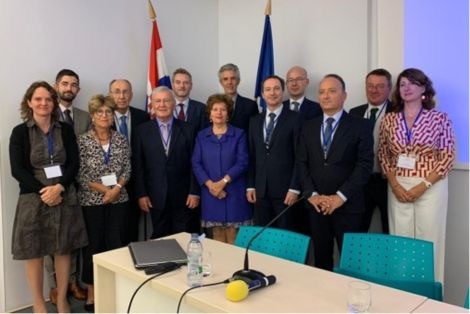 Photo de la rencontre entre les membres de l'université split de Croatie et de l'Université Paris-Panthéon-Assas